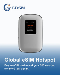 GTeSIM 全球 eSIM 热点移动 WiFi MiFi + 赠送 $10 优惠券