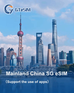 中国大陆SG eSIM (支持AI和TikTok等应用程序的使用)